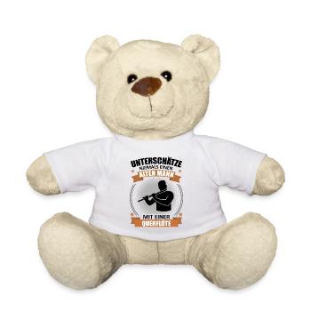 Alter Mann mit Querflöte Weisheit - Teddy - Weiß - Vorne