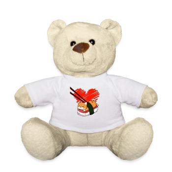 Shiba Inu Hund Sushi Japan Akita I Geschenk - Teddy - Weiß - Vorne