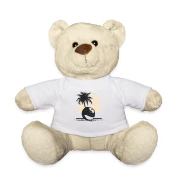 Bowling Sketch - Teddy Bear - white - Front