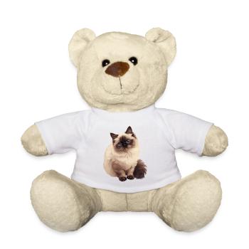 Himalayan Cat Colourpoint Katze - Teddy Bear - white - Front