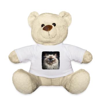 Himalayan Cat Colourpoint Katze - Teddy Bear - white - Front