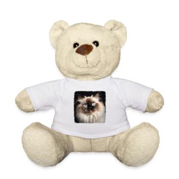 Himalayan Cat Colourpoint Katze - Teddy Bear - white - Front