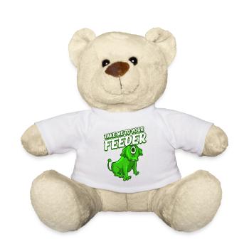Nimm mich zu deinem Feeder T-Shirt lustig einäugig - Teddy - Weiß - Vorne