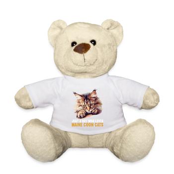 Maine Coon Chaton Maine Coon Chat - Nounours - blanc - Devant