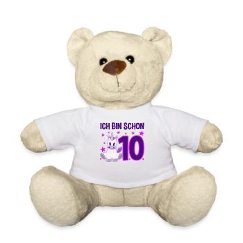 Einhorn Glanz 10 Jahre Jubel - Teddy - Weiß - Vorne