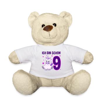 Unicorn Wonder 9 Years Birthday Magic - Teddy Bear - white - Front