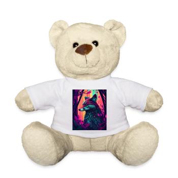 Funky Forest Fox - Teddy Bear - white - Front