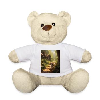 Beagle Hund Wald Cottagecore Discovery Herren Damen - Teddy - Weiß - Vorne