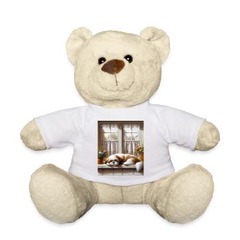 Shih Tzu Sunlit Cottagecore Naptime Men Women - Teddy Bear - white - Front