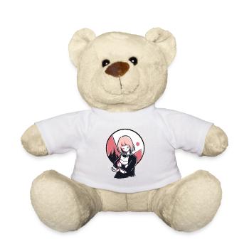 Juste nous deux : une fille et son chat - Nounours - blanc - Devant