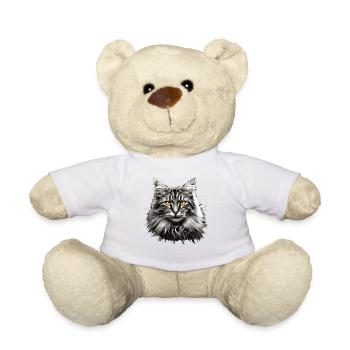 Chat des forêts norvégiennes Norwegische Waldkatze - Nounours - blanc - Devant