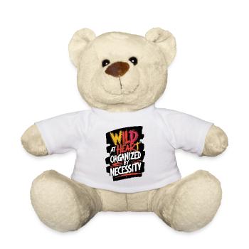 Wild im Herzen Organisation T-Shirt - Teddy - Weiß - Vorne