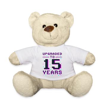 15 years: Gamer Retro Champion - Teddy Bear - white - Front