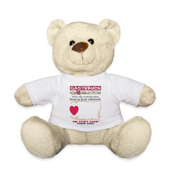 Livre d'or du mari et de la femme du 90e anniversaire - Nounours - blanc - Devant