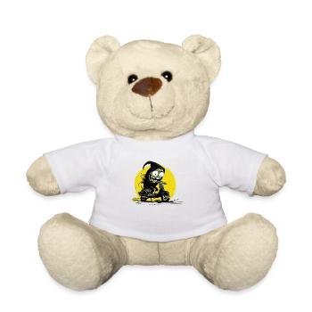Drôle mignon Faucheuse sur un scooter - Nounours - blanc - Devant