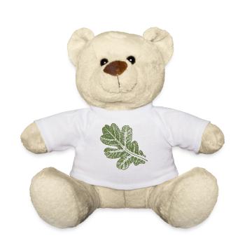 Oak Leaf - Leaf/ Oak Khaki - Teddy Bear - white - Front