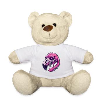 Funny and scary horror zombie flamingo - Teddy Bear - white - Front