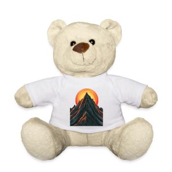 Sommet majestueux avec soleil levant - Nounours - blanc - Devant