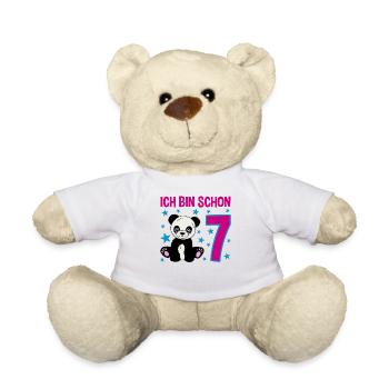 Sieben Jahre Panda-Feier - Teddy - Weiß - Vorne