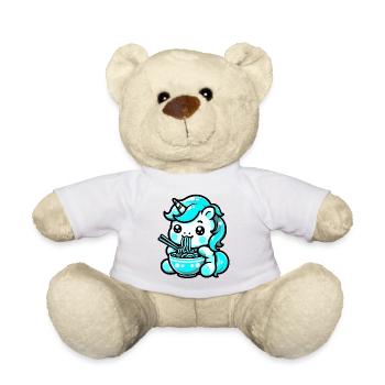 Japanese Kawaii Unicorn Ramen Asian Cuisine - Teddy Bear - white - Front