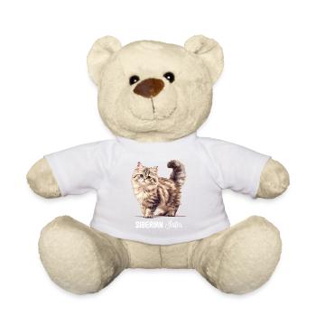 Siberian Cat Sibirische Katze - Teddy Bear - white - Front