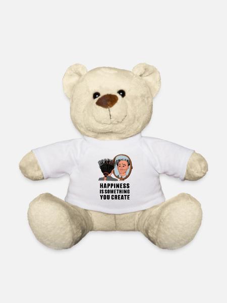 Happiness Is Something You Create für einen - Teddy - Weiß
