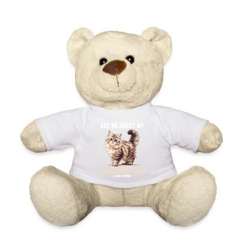 Siberian Cat Sibirische Katze - Teddy Bear - white - Front