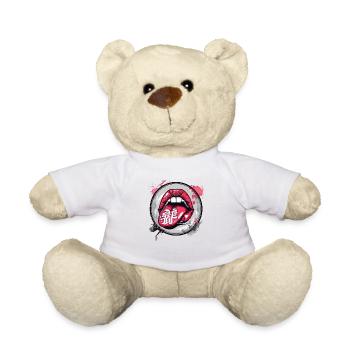 Französisch-japanischer Kuss: Lippen und Mund - Teddy - Weiß - Vorne