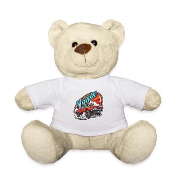 Monstertruck Drag Race Muscle Car - Teddy - Weiß - Vorne
