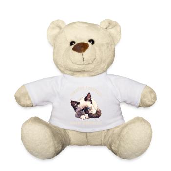Chaton raquette Chat raquette - Nounours - blanc - Devant