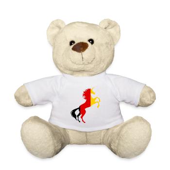Licorne Allemagne Drapeau Chemise Licorne Magique Allemagne - Nounours - blanc - Devant