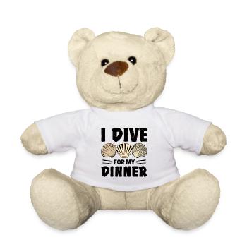 Seashell Shell Collector Scallop - Teddy Bear - white - Front