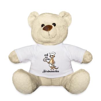 Ich bin ein Herdmännchen - Erdmännchen Kochlöffel - Teddy - Weiß - Vorne