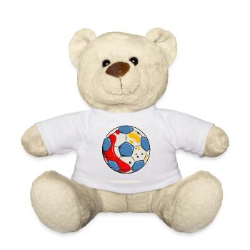 Conception Pop Art Football - Nounours - blanc - Devant