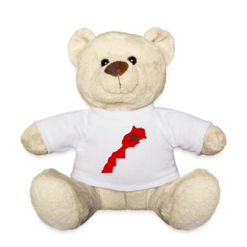 map of Morocco, map of the kingdom of Morocco moro - Nounours - blanc - Devant