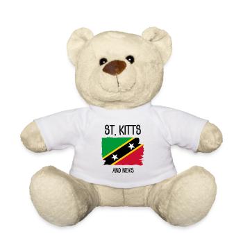 Saint-Kitts-et-Nevis - Caraïbes - Antilles - Nounours - blanc - Devant
