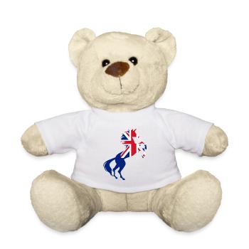 Licorne Royaume-Uni Drapeau Chemise Licorne Magique - Nounours - blanc - Devant
