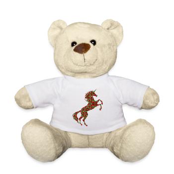 Watermelon Unicorn TShirt Tropical Plant Magical - Teddy Bear - white - Front