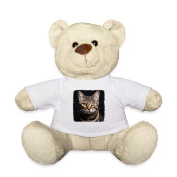 Chaton tigré chat tigré - Nounours - blanc - Devant