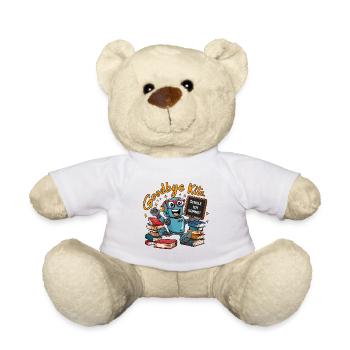 Einschulung Roboter erster Schultag - Teddy - Weiß - Vorne