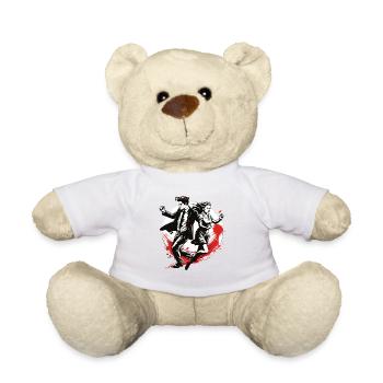 Paar bricht aus und tanzt - Teddy - Weiß - Vorne