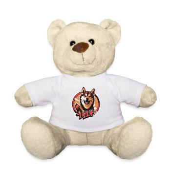 Chien japonais : Shiba Inu - Nounours - blanc - Devant