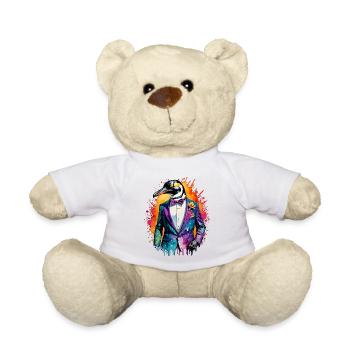 Pingouin en costume - Nounours - blanc - Devant