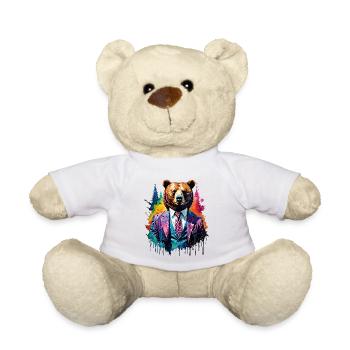 Ours en costume - Nounours - blanc - Devant