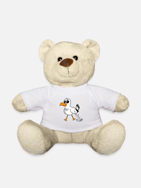 Möwe Lustig Motiv - Teddy - Weiß