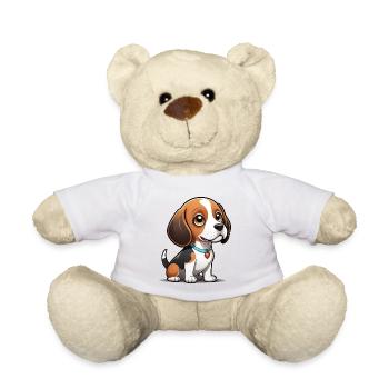 Chiot Beagle Heart - Nounours - blanc - Devant