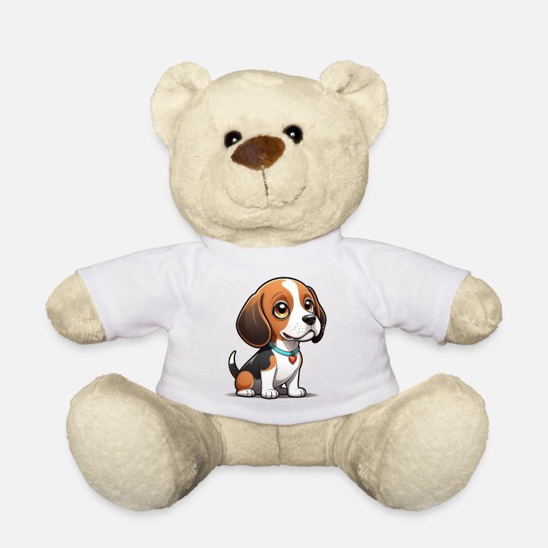 Beagle Heart Pup - Teddy - Weiß
