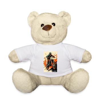 Moto Bike: Motocross Biker - Teddy - Weiß - Vorne