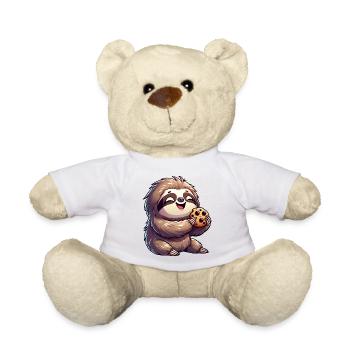 Sloth Cute Biscuit Cookie Delight - Teddy Bear - white - Front