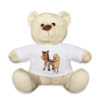 Cavalier d’âne Cavalier Peanut Horse Lover Enfants - Nounours - blanc - Devant